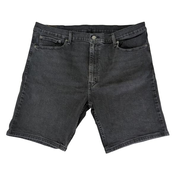 Levi's 412 Bermuda Black Wash Denim Shorts Stretch‎ 9-in Inseam Men's Size W40 - Picture 1 of 6